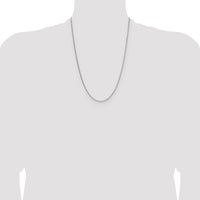 Sterling Silver Rhodium-plated 1.45mm 8 Sided D/C Double Spiga Chain