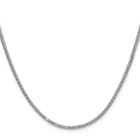 Sterling Silver 2.0mm 8 Sided D/C Double Spiga Chain