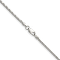 Sterling Silver 2.0mm 8 Sided D/C Double Spiga Chain