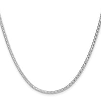 Sterling Silver 2.5mm 8 Sided D/C Double Spiga Chain