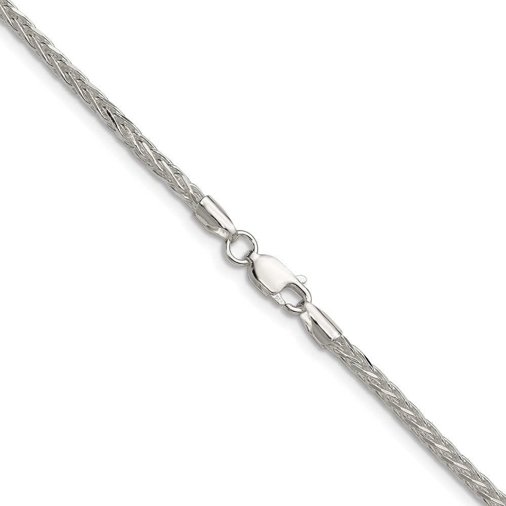 Sterling Silver 2.5mm 8 Sided D/C Double Spiga Chain
