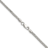 Sterling Silver 2.5mm 8 Sided D/C Double Spiga Chain