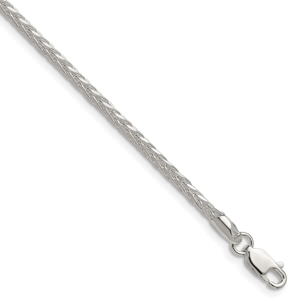 Sterling Silver 2.5mm 8 Sided D/C Double Spiga Chain