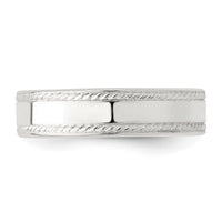Sterling Silver 5mm Design Edge Band