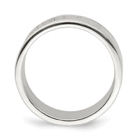 Sterling Silver 7 mm Design Edge Band