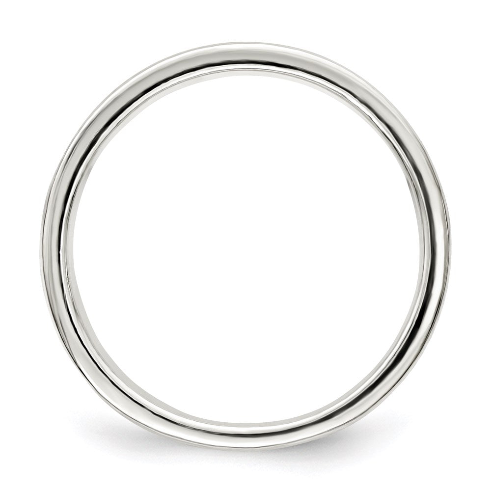 Sterling Silver 8mm Designed Edge Band