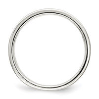 Sterling Silver 8mm Designed Edge Band