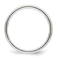 Sterling Silver 9.5mm Designed Edge Band