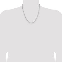 Sterling Silver Rhodium-plated 3.85mm D/C Forzantine Chain