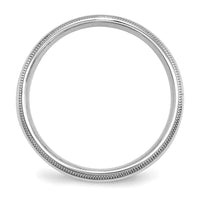 SSilver Rhodium-plated 5mm Comfort Fit Double Milgrain Size 13.5 Band