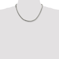 Sterling Silver Polished 5.1mm Double Oval Flat Chain
