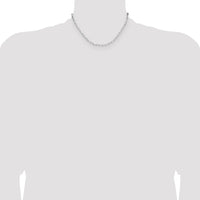 Sterling Silver Rhodium-plated 3.1mm D/C Paperclip Chain