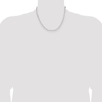 Sterling Silver Rhodium-plated 3.1mm D/C Paperclip Chain