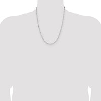 Sterling Silver Rhodium-plated 3.1mm D/C Paperclip Chain