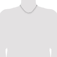 Sterling Silver Rhodium-plated 3.5mm D/C Paperclip Chain