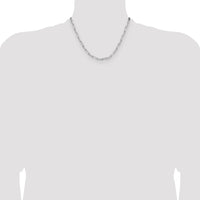 Sterling Silver Rhodium-plated 3.5mm D/C Paperclip Chain