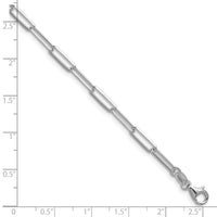 Sterling Silver Rhodium-plated 3.5mm D/C Paperclip Chain