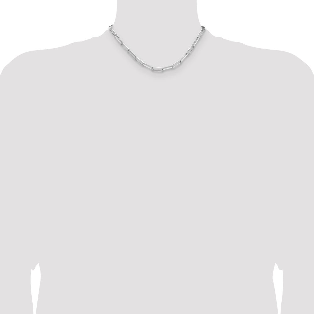 Sterling Silver 4.4mm D/C Paperclip Chain