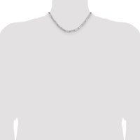 Sterling Silver Rhodium-plated 5.5mm D/C Paperclip Chain