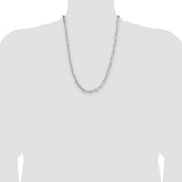 Sterling Silver Rhodium-plated 5.5mm D/C Paperclip Chain