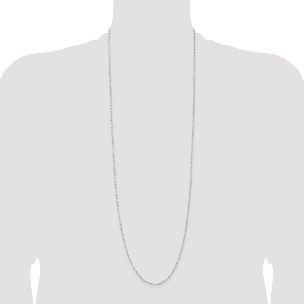 Sterling Silver 1.5mm Solid Rope Chain
