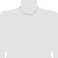 Sterling Silver Rhodium-plated 1.5mm Solid Rope Chain