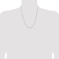 Sterling Silver Rhodium-plated 1.5mm Solid Rope Chain