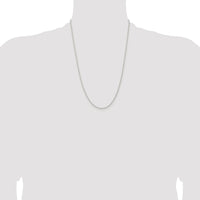 Sterling Silver Rhodium-plated 1.5mm Solid Rope Chain