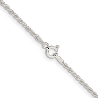 Sterling Silver Rhodium-plated 1.8mm Solid Rope Chain