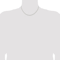 Sterling Silver Rhodium-plated 1.8mm Solid Rope Chain
