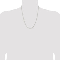 Sterling Silver Rhodium-plated 1.8mm Solid Rope Chain