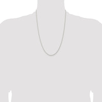 Sterling Silver Rhodium-plated 1.8mm Solid Rope Chain