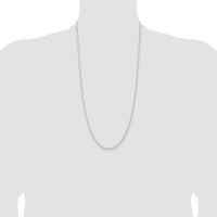 Sterling Silver Rhodium-plated 1.8mm Solid Rope Chain