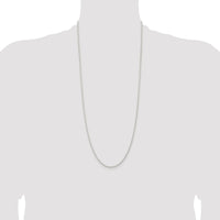 Sterling Silver Rhodium-plated 1.8mm Solid Rope Chain