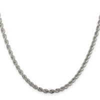 Sterling Silver 3mm Solid Rope Chain