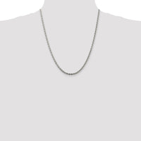 Sterling Silver 3mm Solid Rope Chain