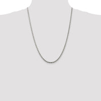 Sterling Silver 3mm Solid Rope Chain
