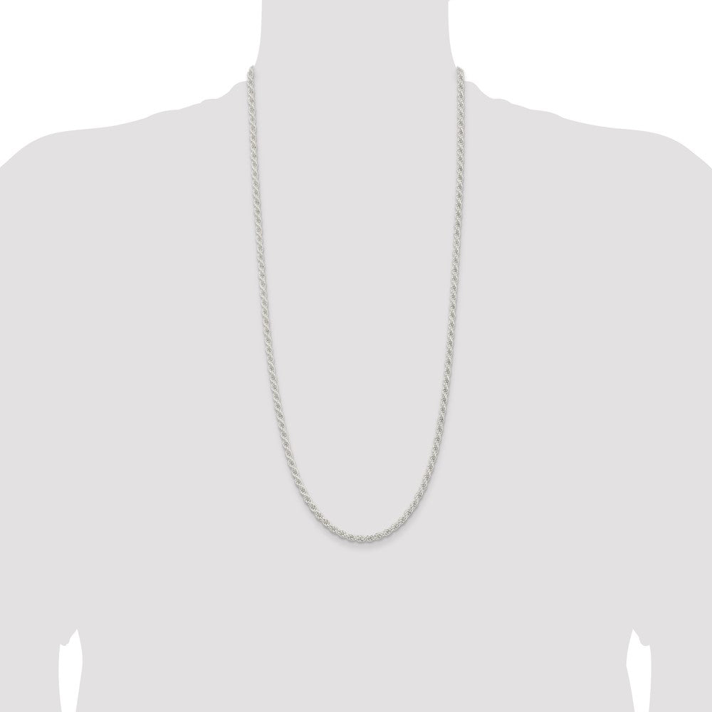 Sterling Silver 4.5mm Solid Rope Chain