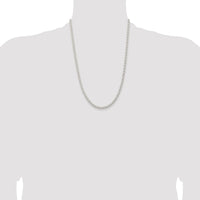 Sterling Silver Rhodium-plated 4.5mm Solid Rope Chain