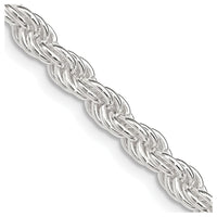 Sterling Silver 4.5mm Solid Rope Chain