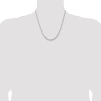 Sterling Silver 5mm Solid Rope Chain
