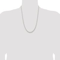 Sterling Silver 5mm Solid Rope Chain