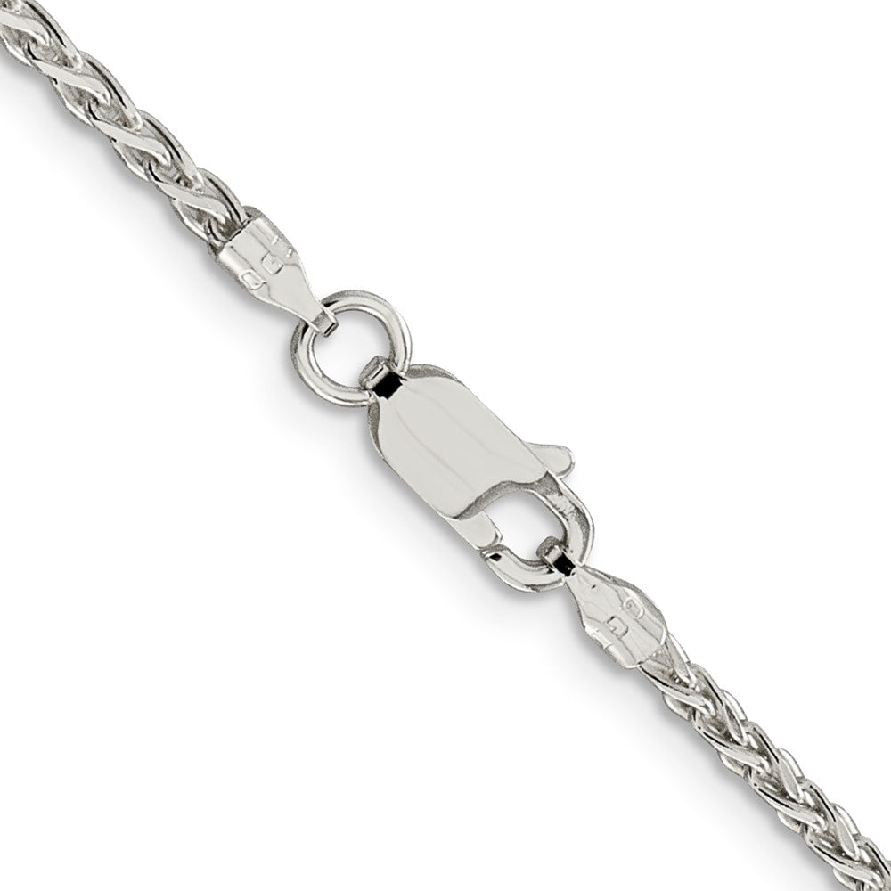 Sterling Silver 2mm Diamond-cut Spiga Chain