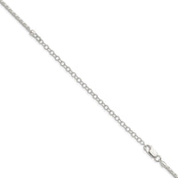 Sterling Silver 2mm Diamond-cut Spiga Chain w/4in ext.