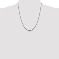 Sterling Silver Rhodium-plated 2mm Diamond-cut Spiga Chain