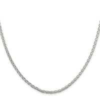 Sterling Silver Rhodium-plated 2.75mm Diamond-cut Spiga Chain