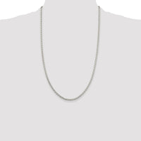 Sterling Silver Rhodium-plated 2.75mm Diamond-cut Spiga Chain