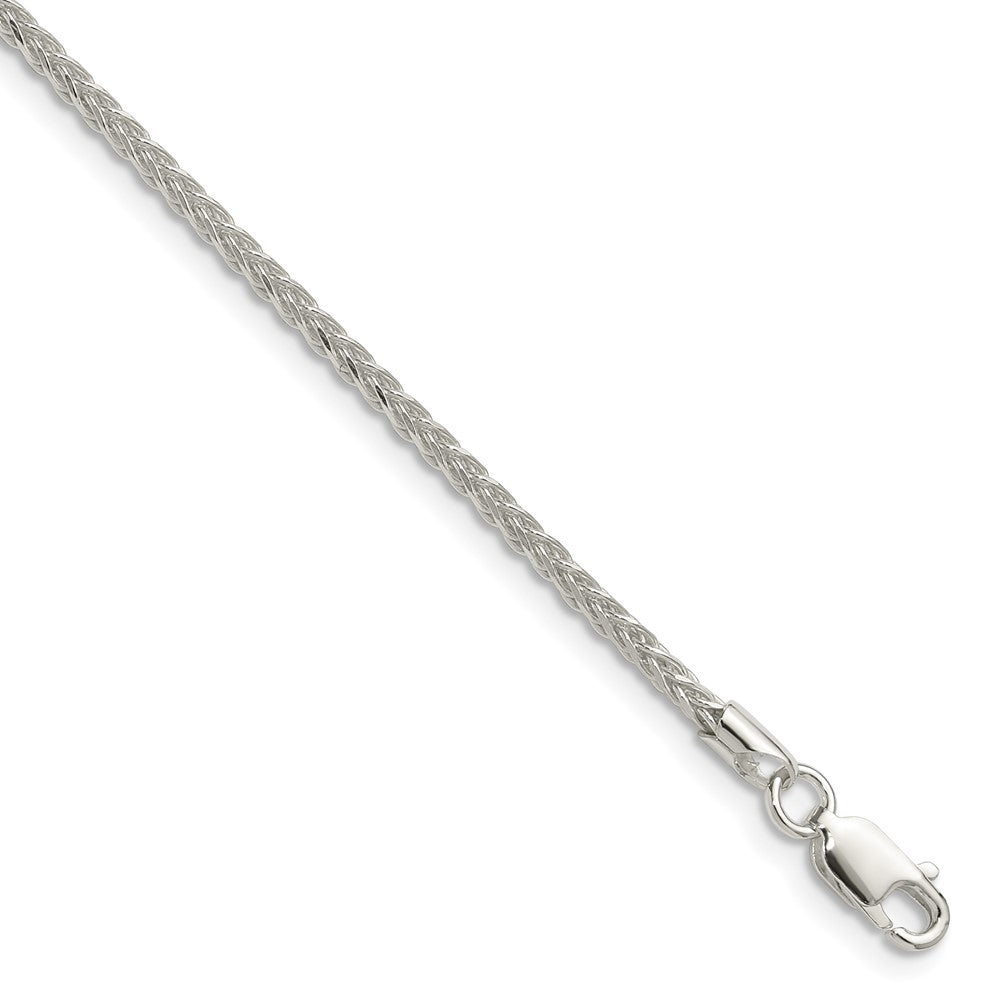 Sterling Silver 2.1mm Diamond-cut Square Spiga Chain