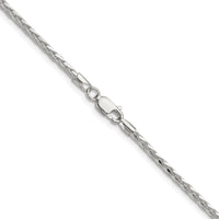 Sterling Silver 2.5mm Diamond-cut Square Spiga Chain