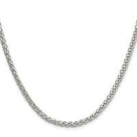 Sterling Silver 3.5mm Diamond-cut Square Spiga Chain